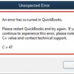 Error Code C=47 in QuickBooks Desktop